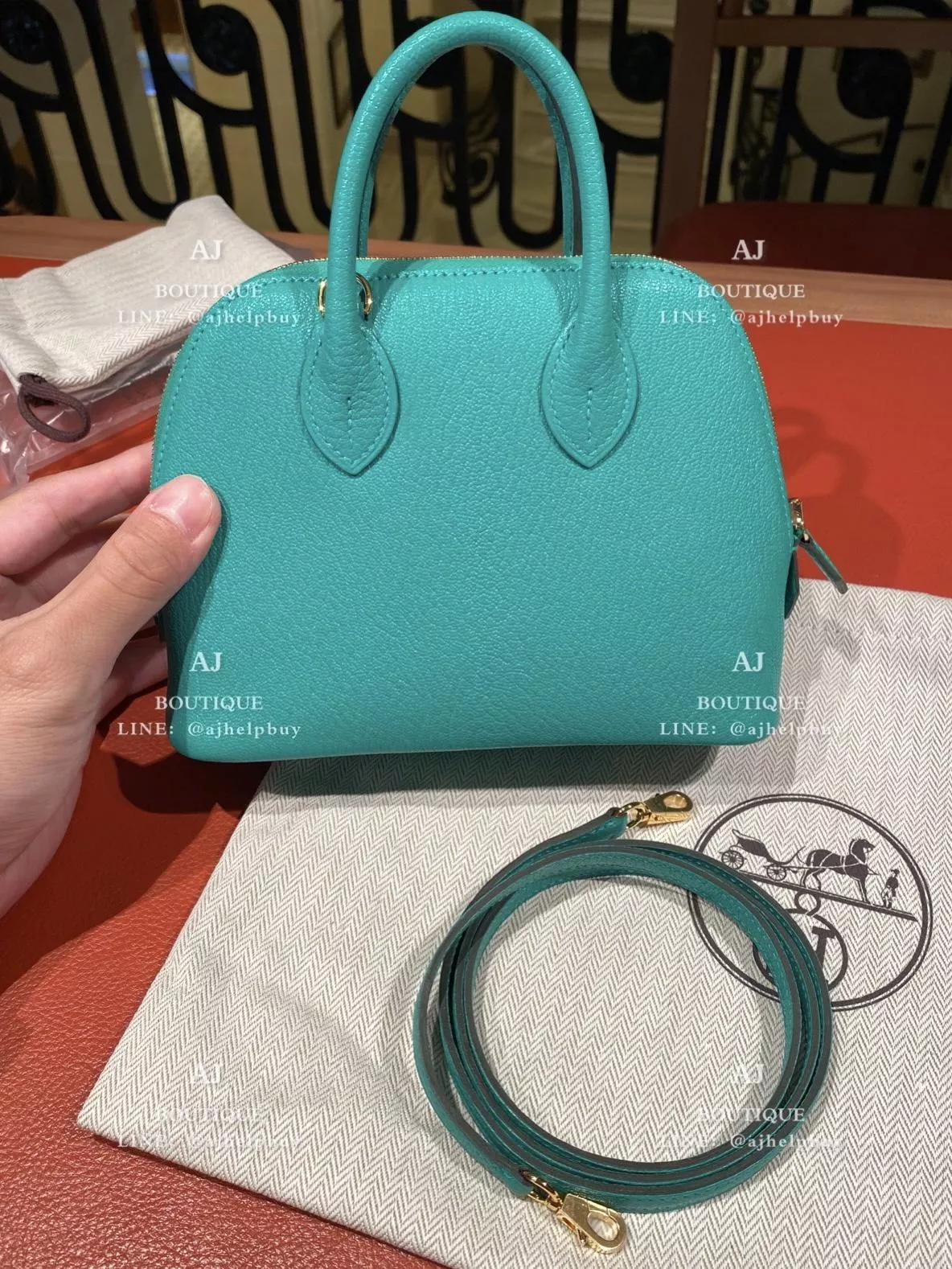 Hermes Mini Bolide 金釦 代購照片