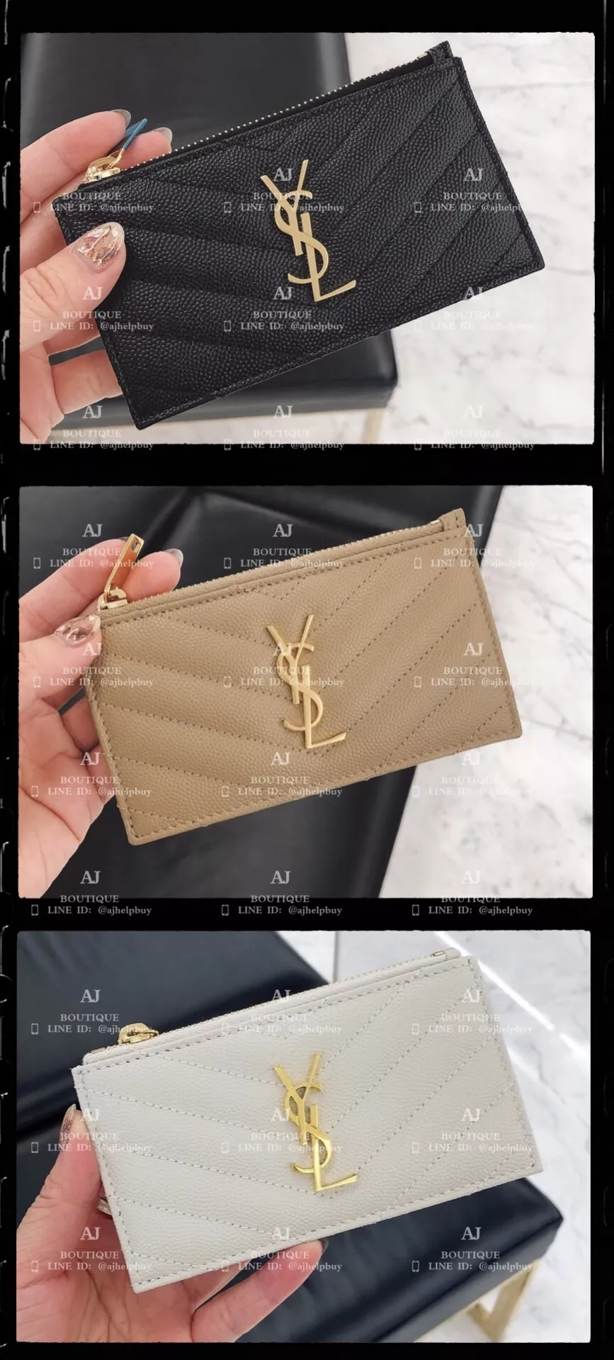 Ysl Saint Laurent 實惠拉鍊卡包 代購照片