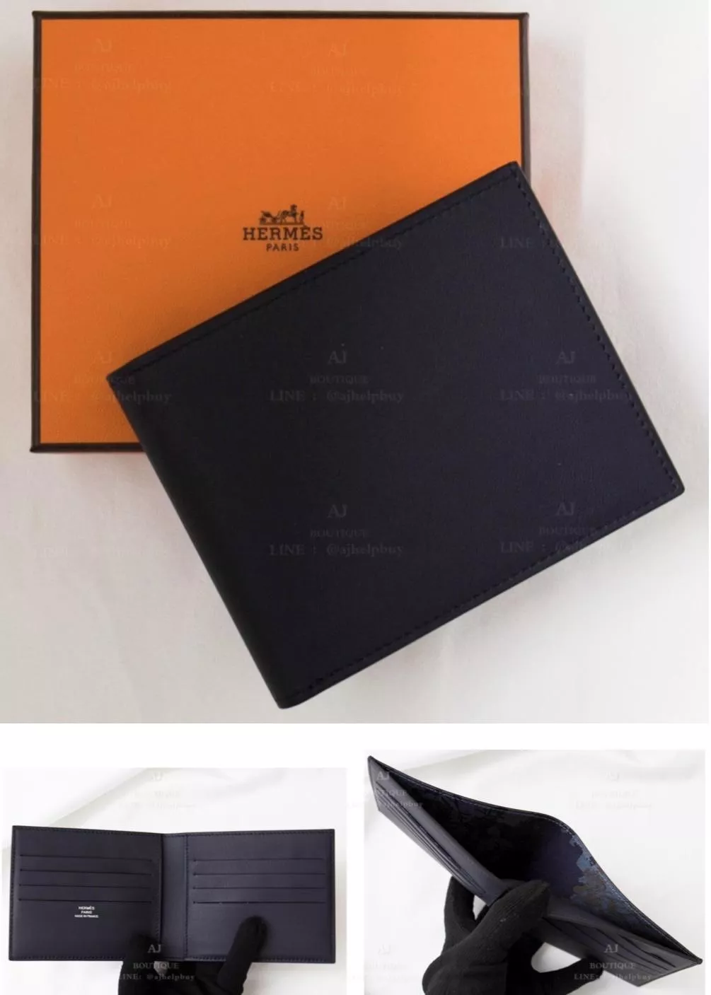 Hermes 男款絲巾短夾 Citizen Twill 代購照片