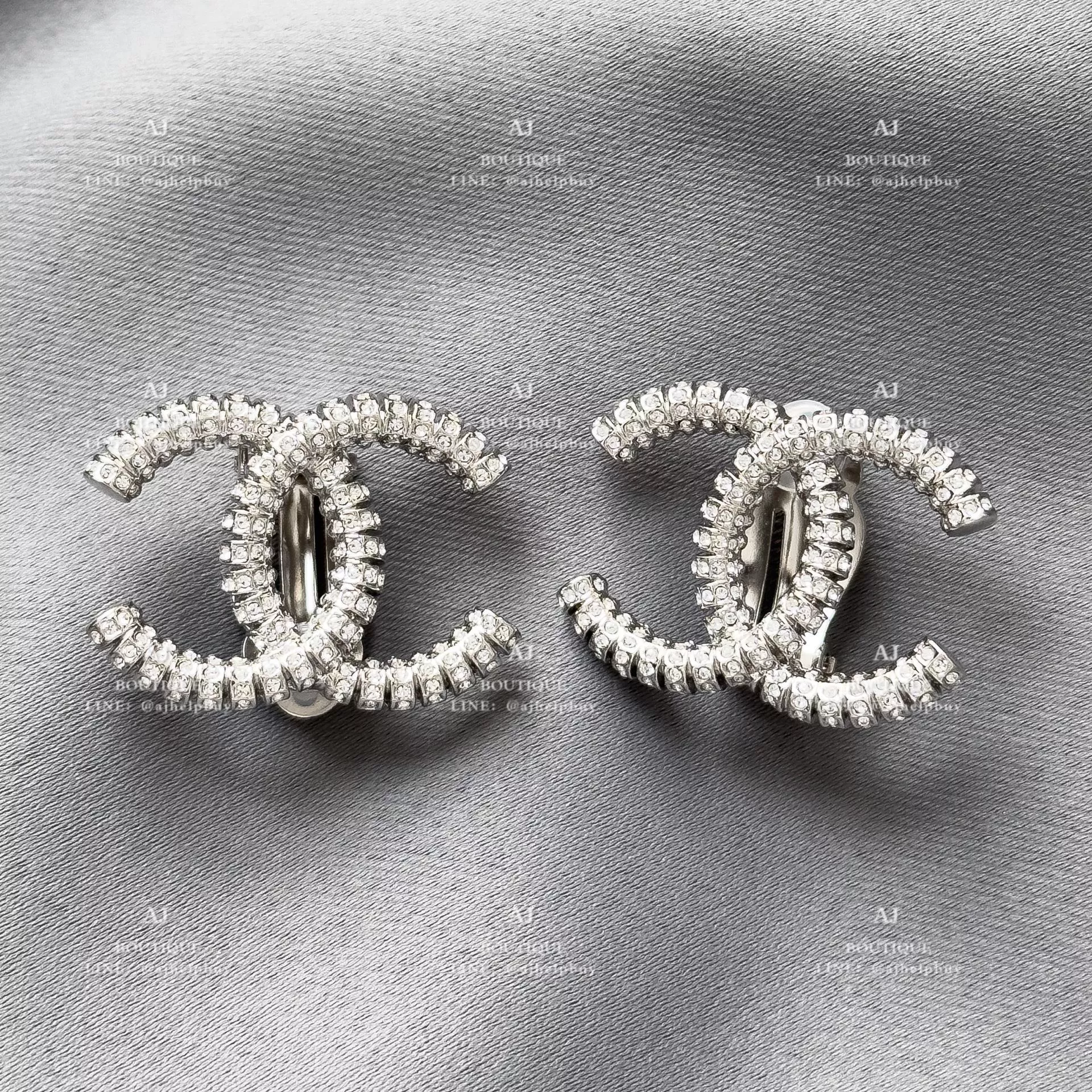 Chanel 夾式耳環 白金 代購照片