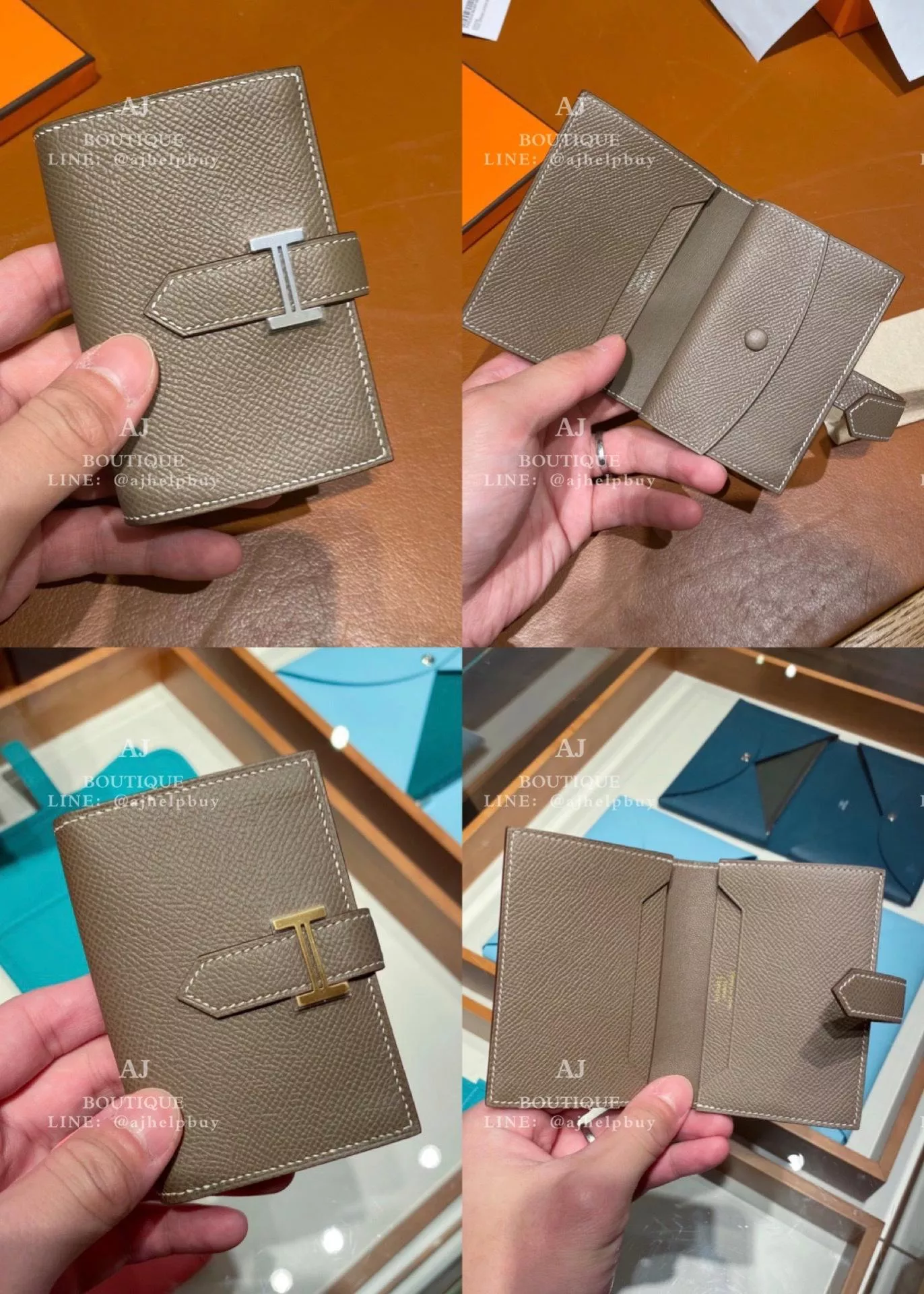 Hermes Bearn 大象灰 Epsom 代購照片