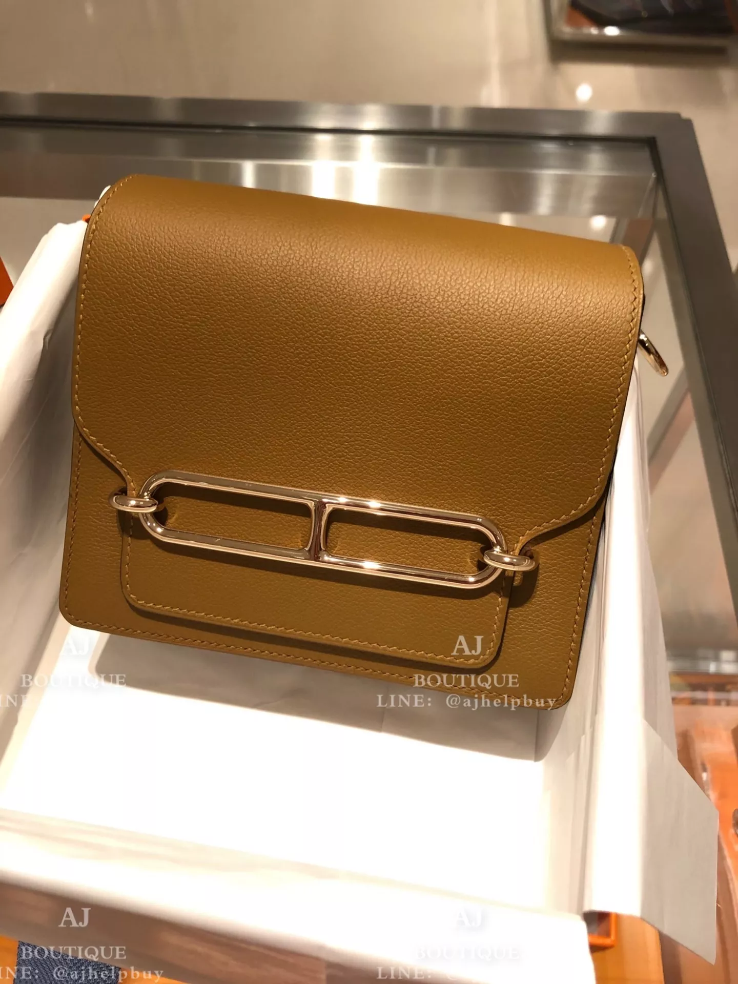 Hermes Mini Roulis 淡金釦 代購照片