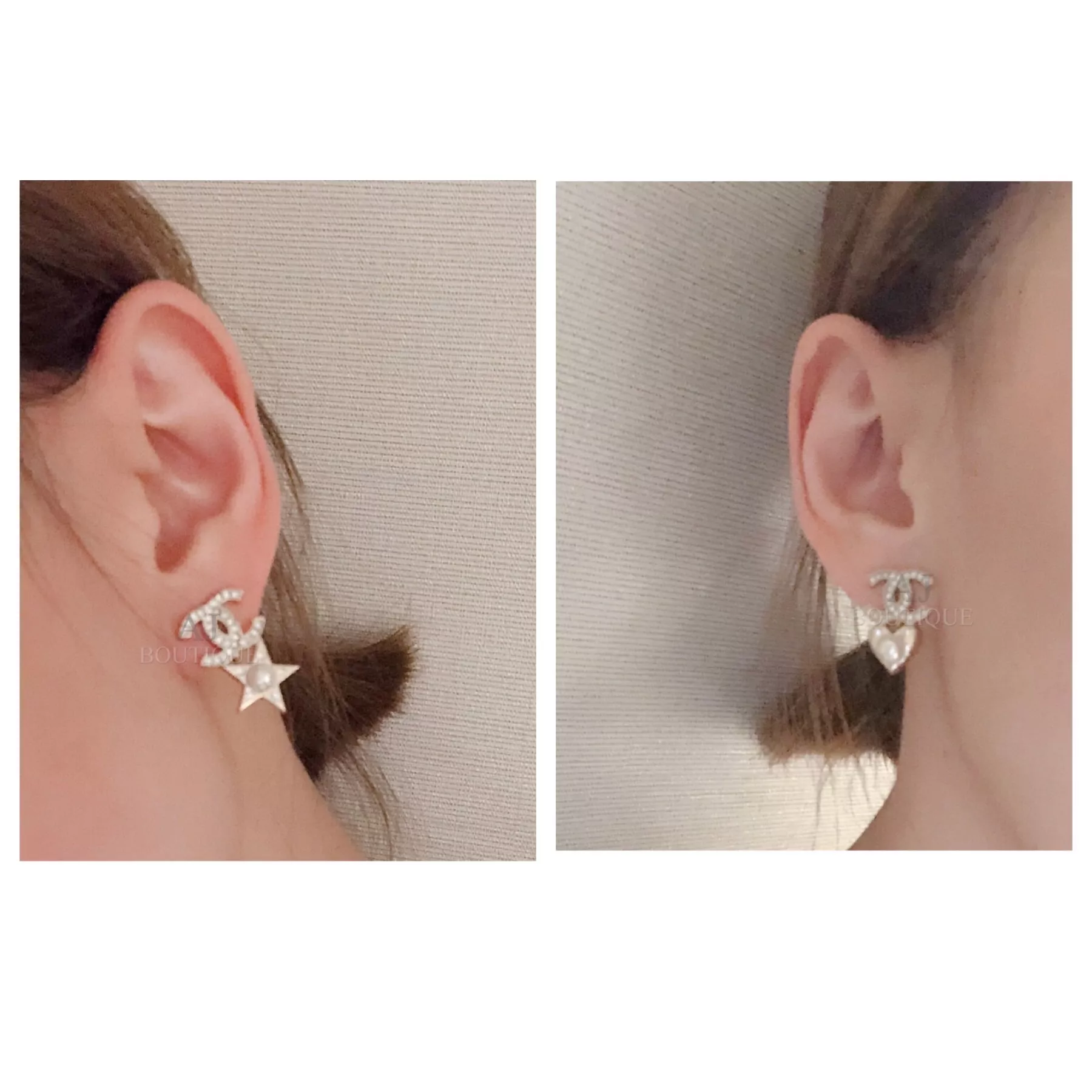 Chanel 針式耳環 星星愛心款 代購照片2