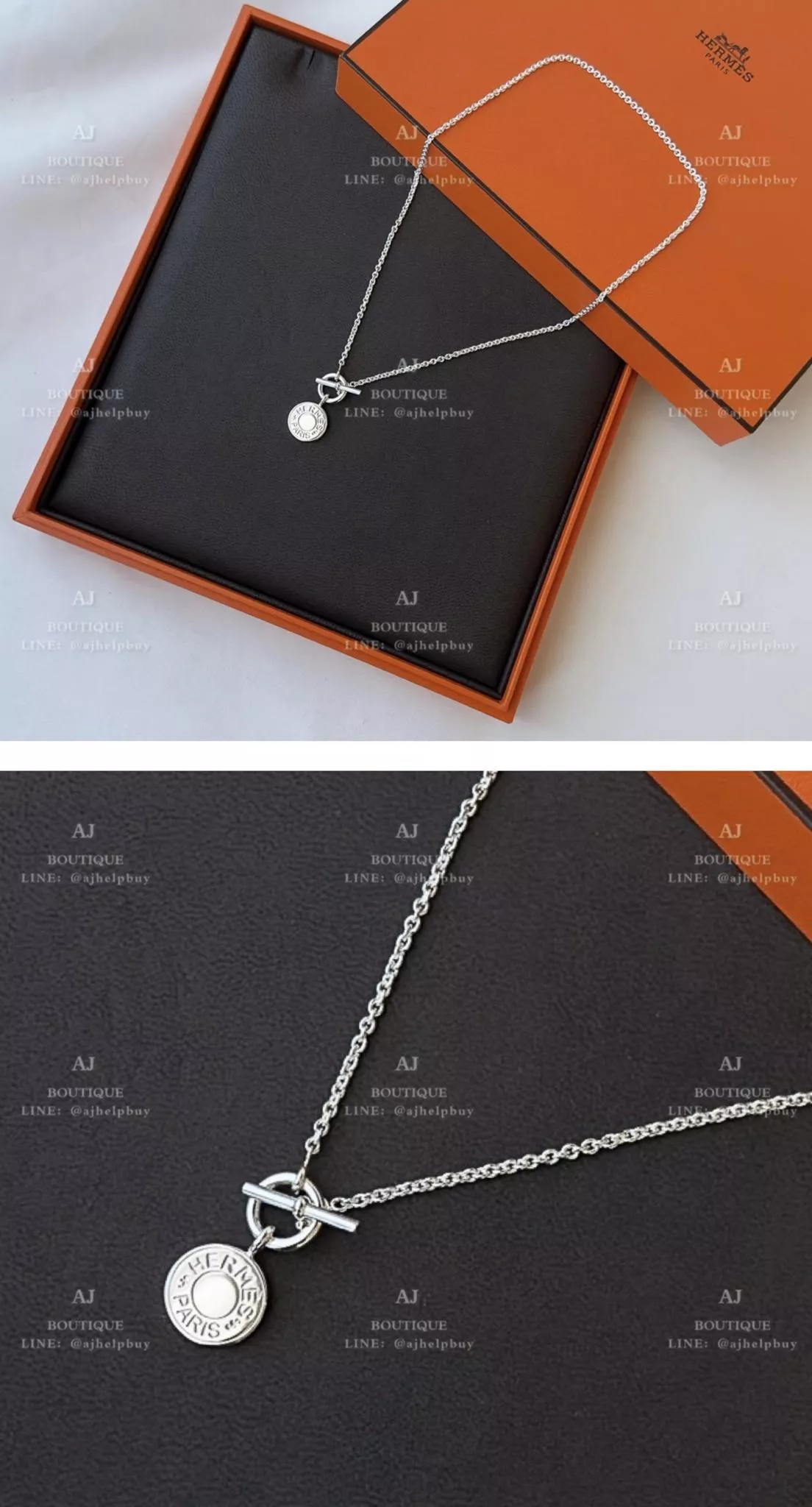 Hermes 經典標誌 純銀項鍊 代購照片