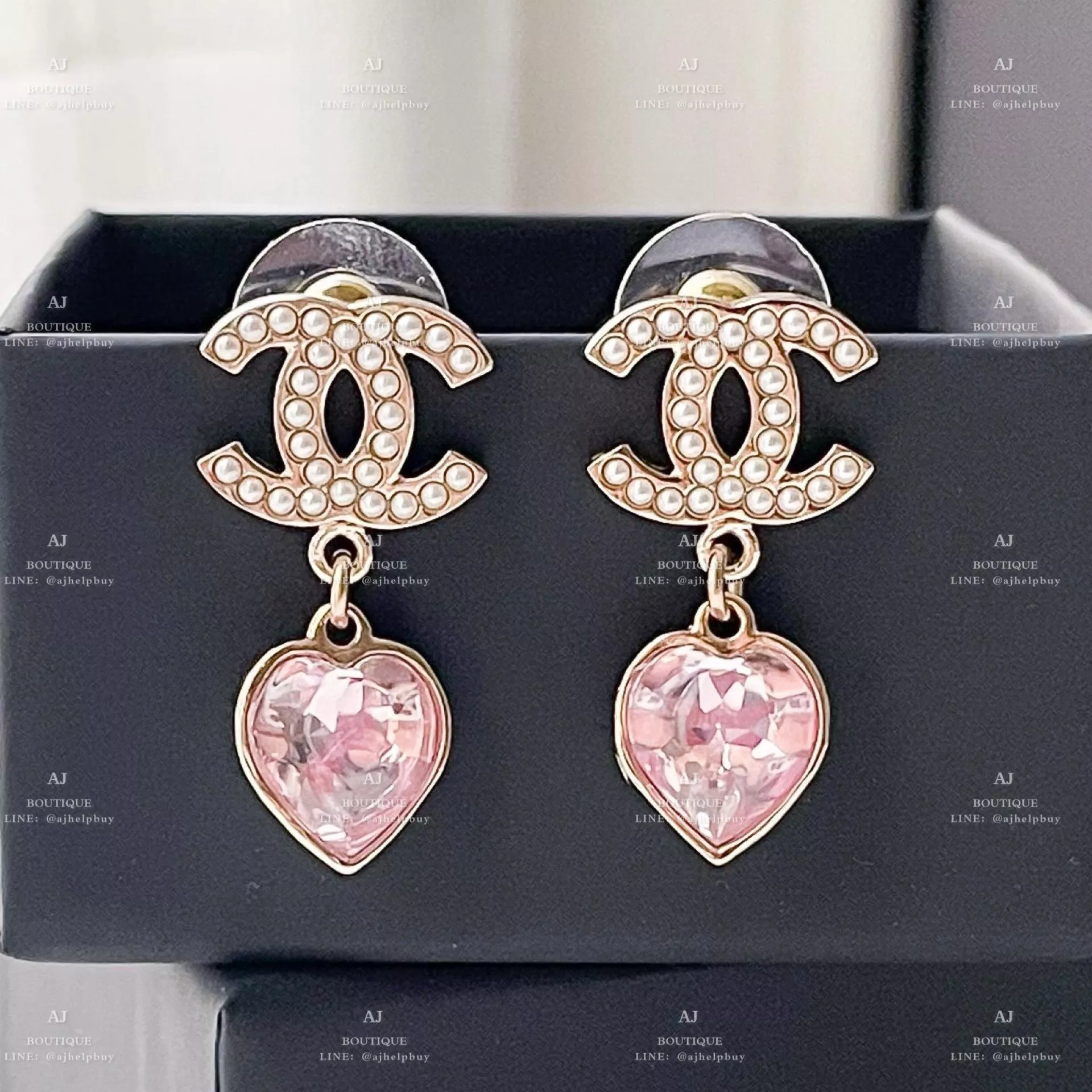 Chanel 淡金色 雙C耳環 代購照片
