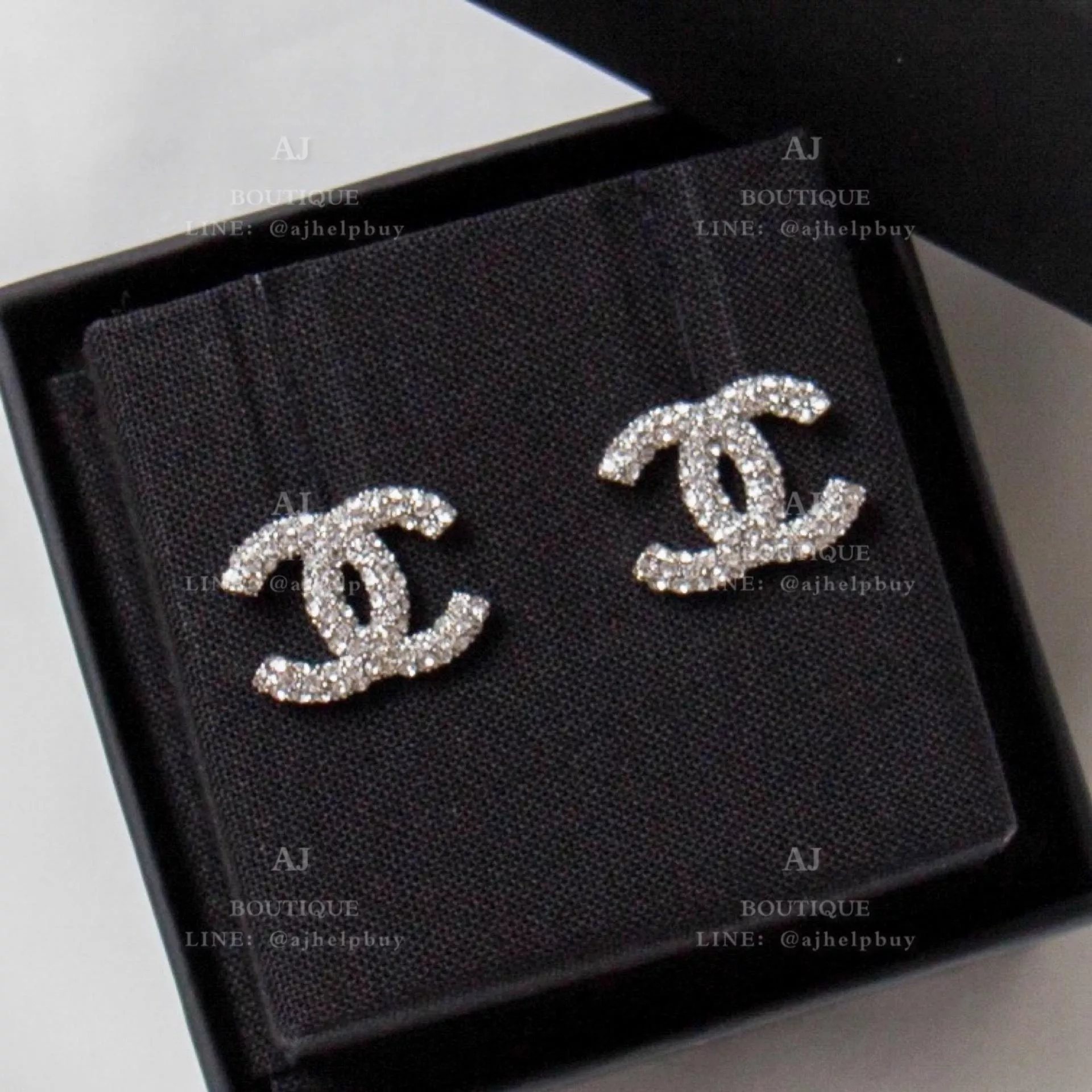 Chanel 針式耳環 白金 代購照片