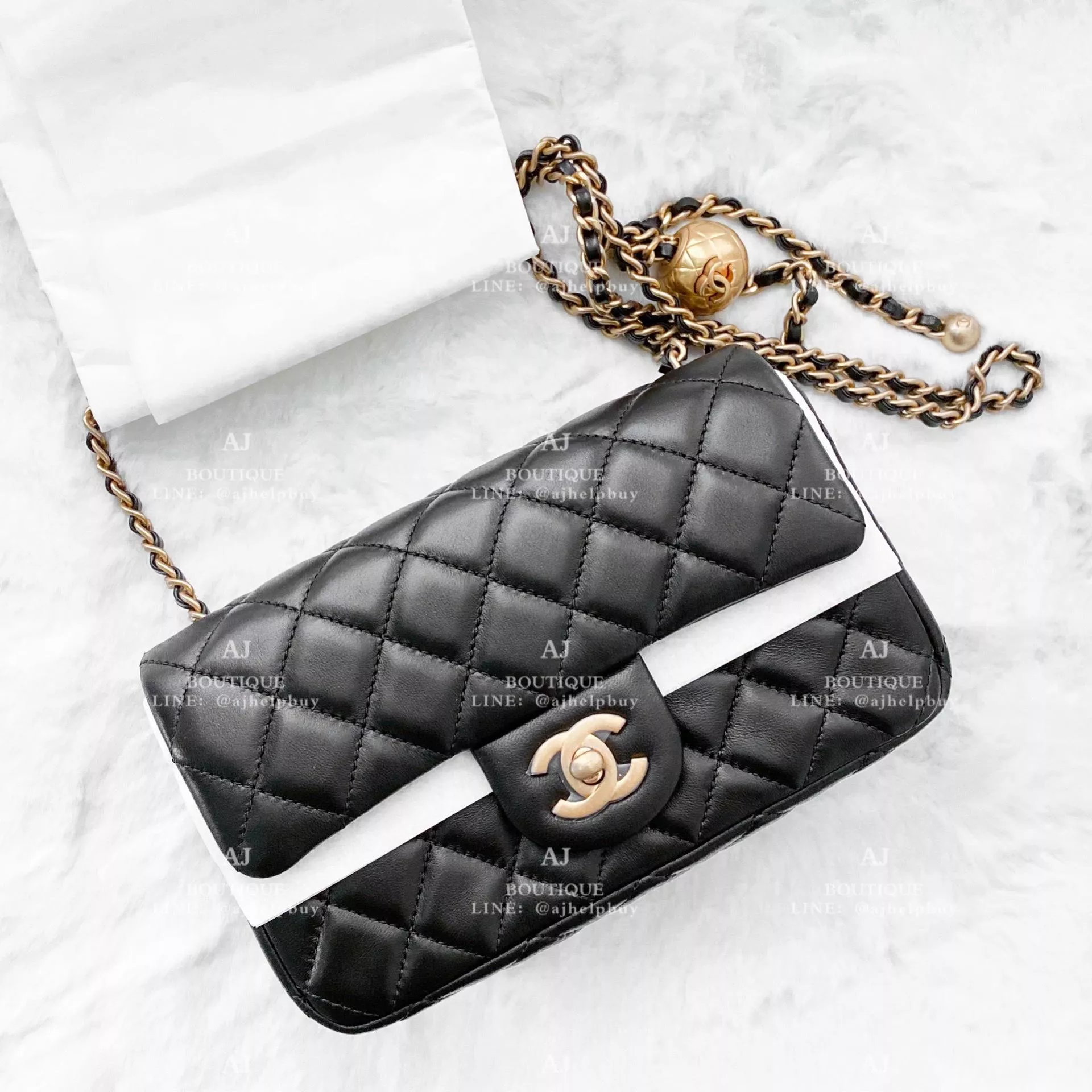 Chanel Mini Coco 20 金球款 黑色 代購照片