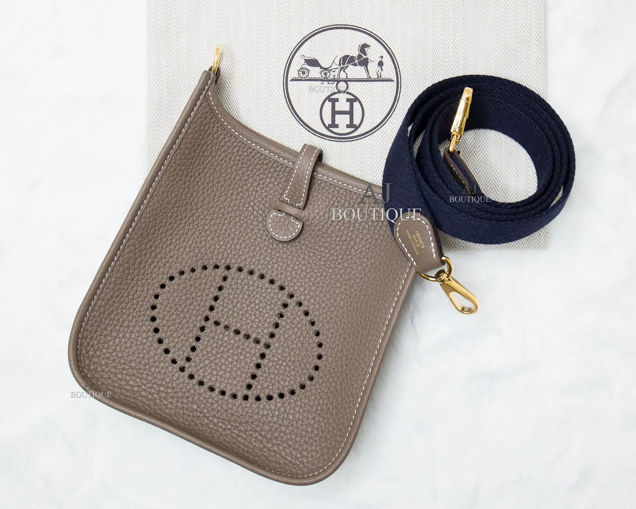 Hermes Mini Evelyne 金釦 代購照片
