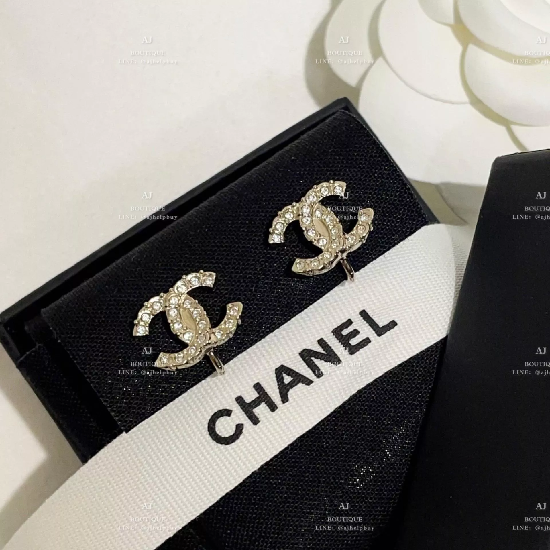 Chanel 夾式耳環 淡金色 代購照片
