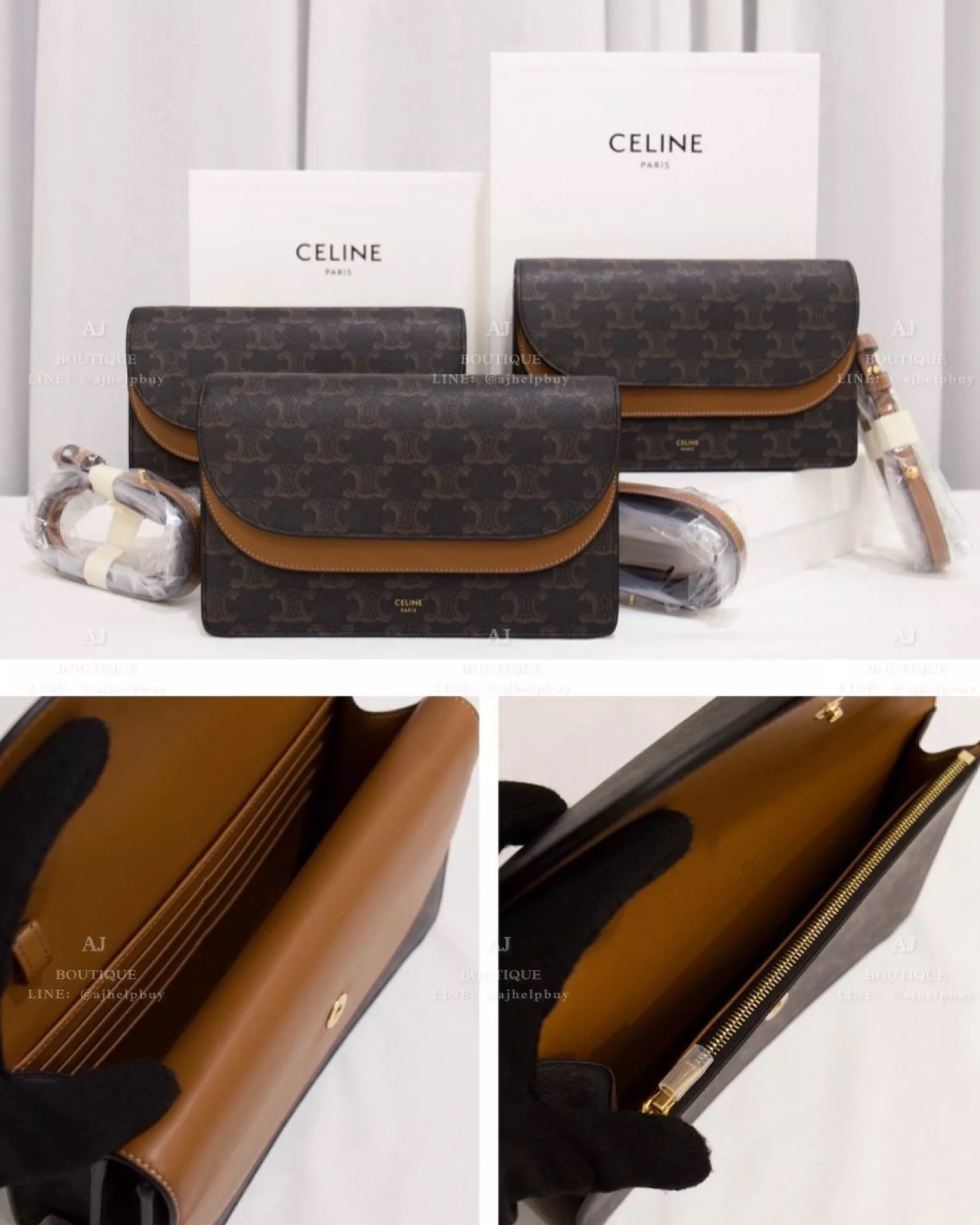 Celine 老花雙層信封包 代購照片