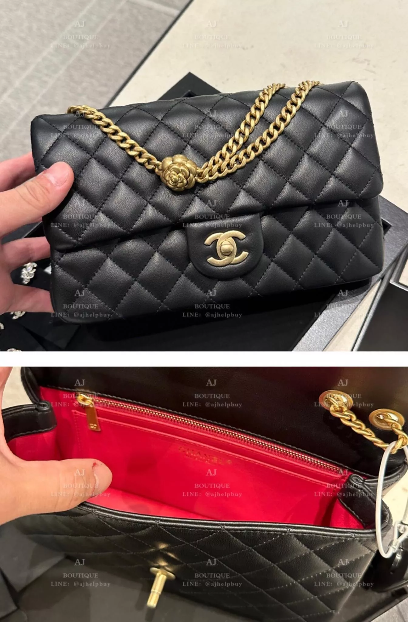 Chanel 山茶花金球 Coco 23 黑色 代購照片