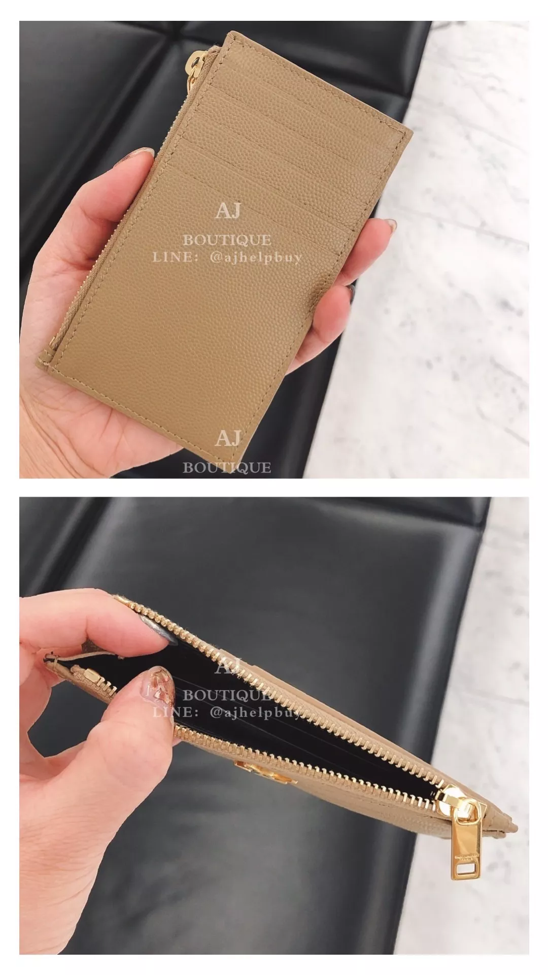 Ysl Saint Laurent 拉鍊卡包 代購照片2