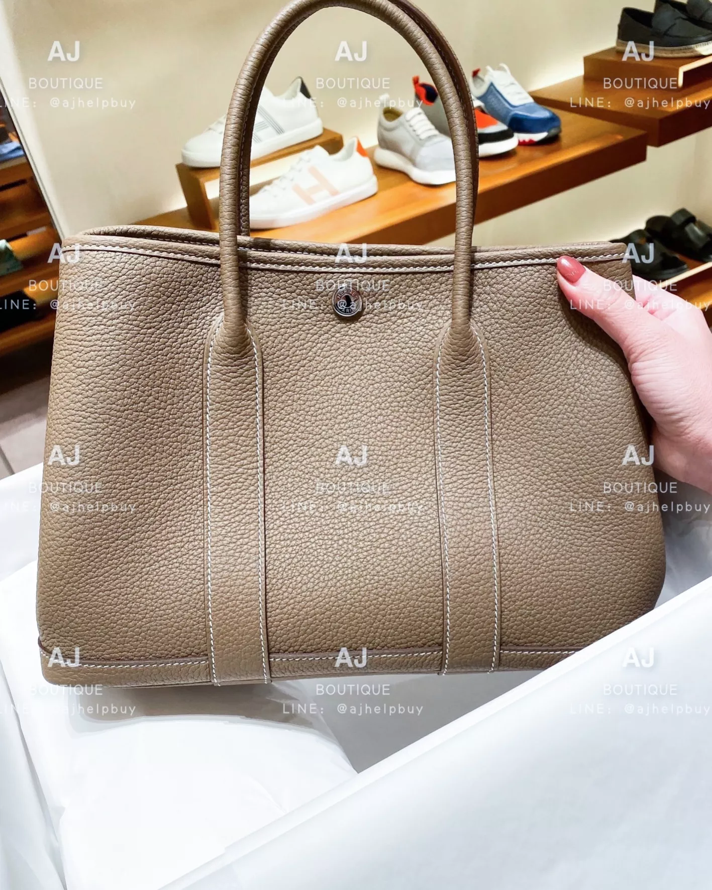 Hermes Gp30 Garden Party Etoupe 30 全皮款 代購照片