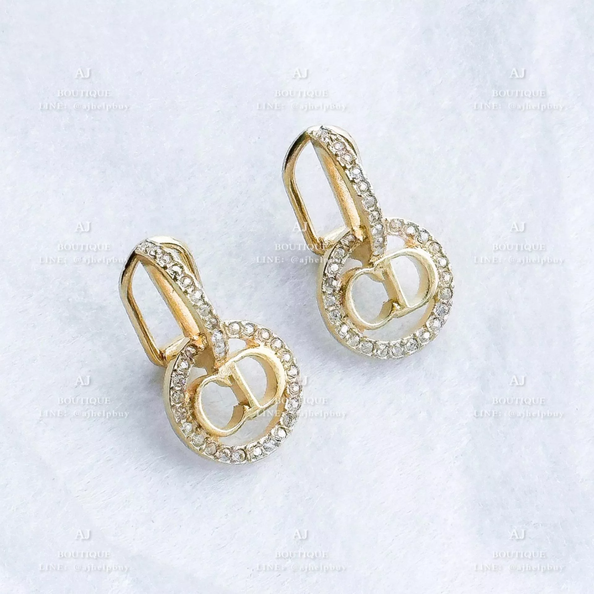 Dior 夾式耳環 金色 代購照片