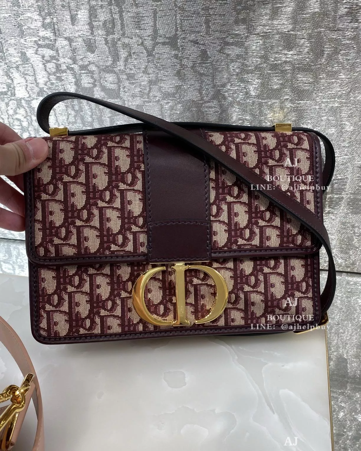 Dior 蒙田包 紅老花 代購照片