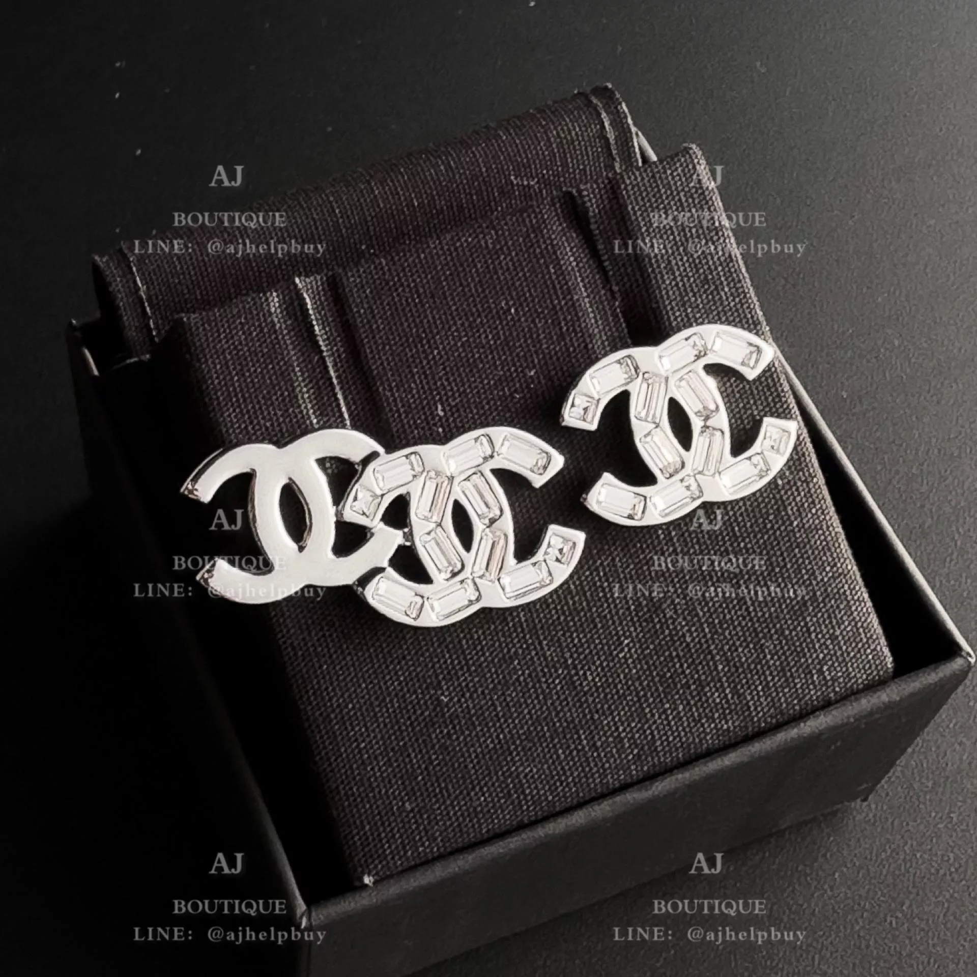 Chanel 針式耳環 白金 代購照片