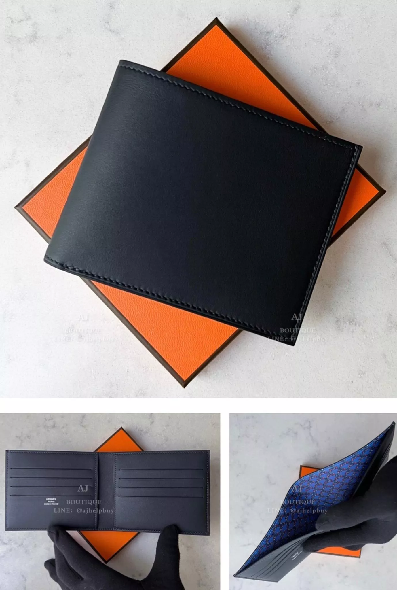 Hermes 男款絲巾短夾 Citizen Twill 代購照片