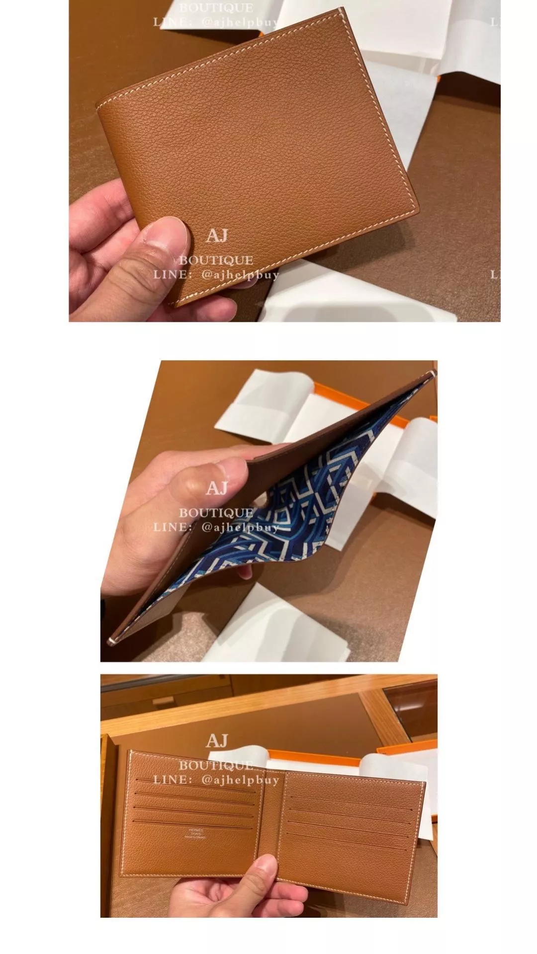 Hermes 男款絲巾皮夾 ☑️ 代購照片