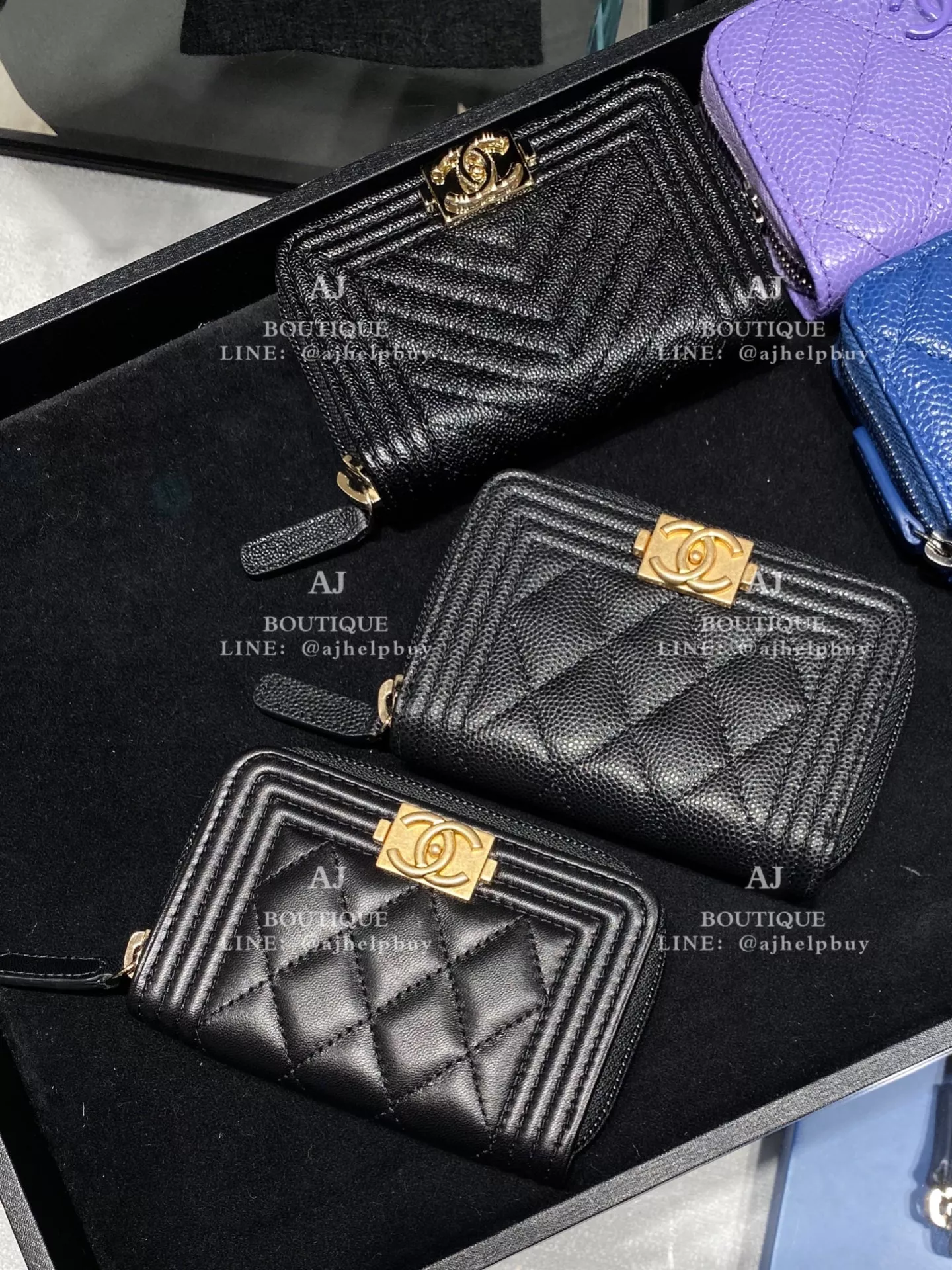 Chanel Boy 拉鍊零錢包 代購照片