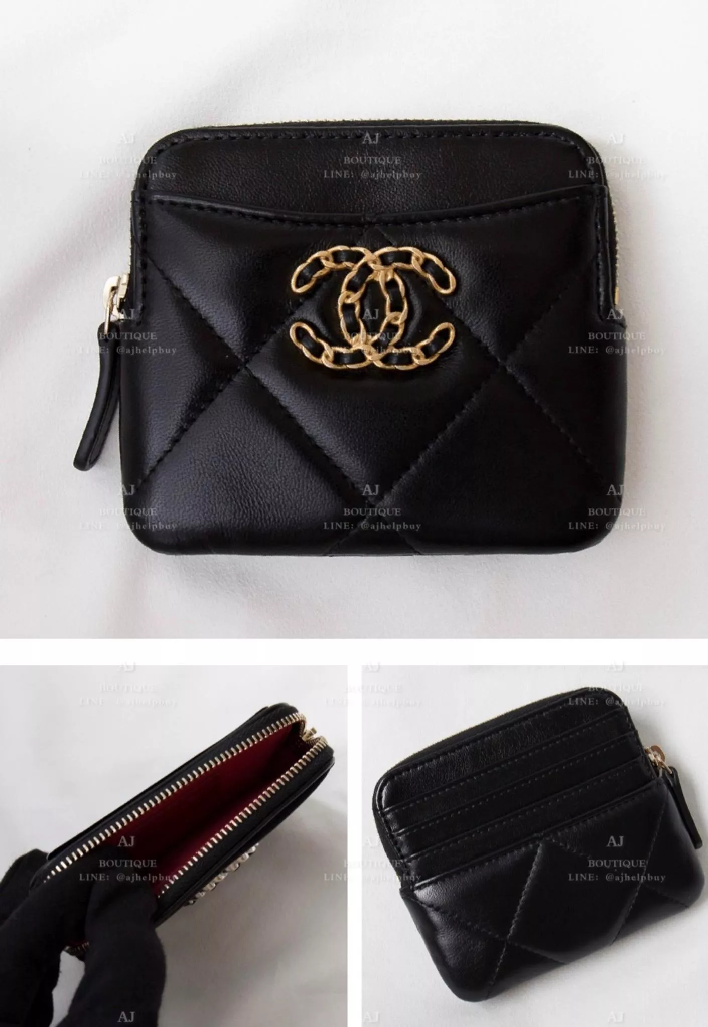 Chanel 19 方形拉鍊錢包 代購照片